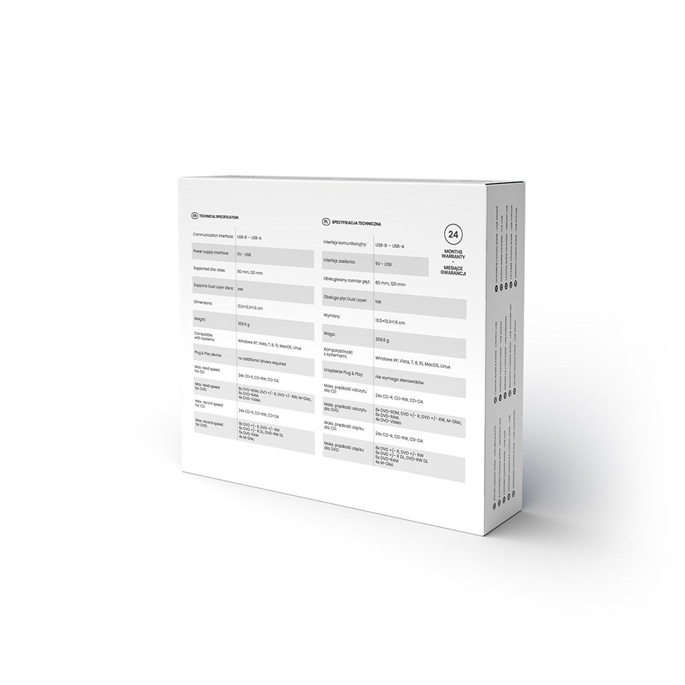 Disk optik i jashtëm SAVIO AK-43, USB 2.0, 24x CD/8x DVD, i zi