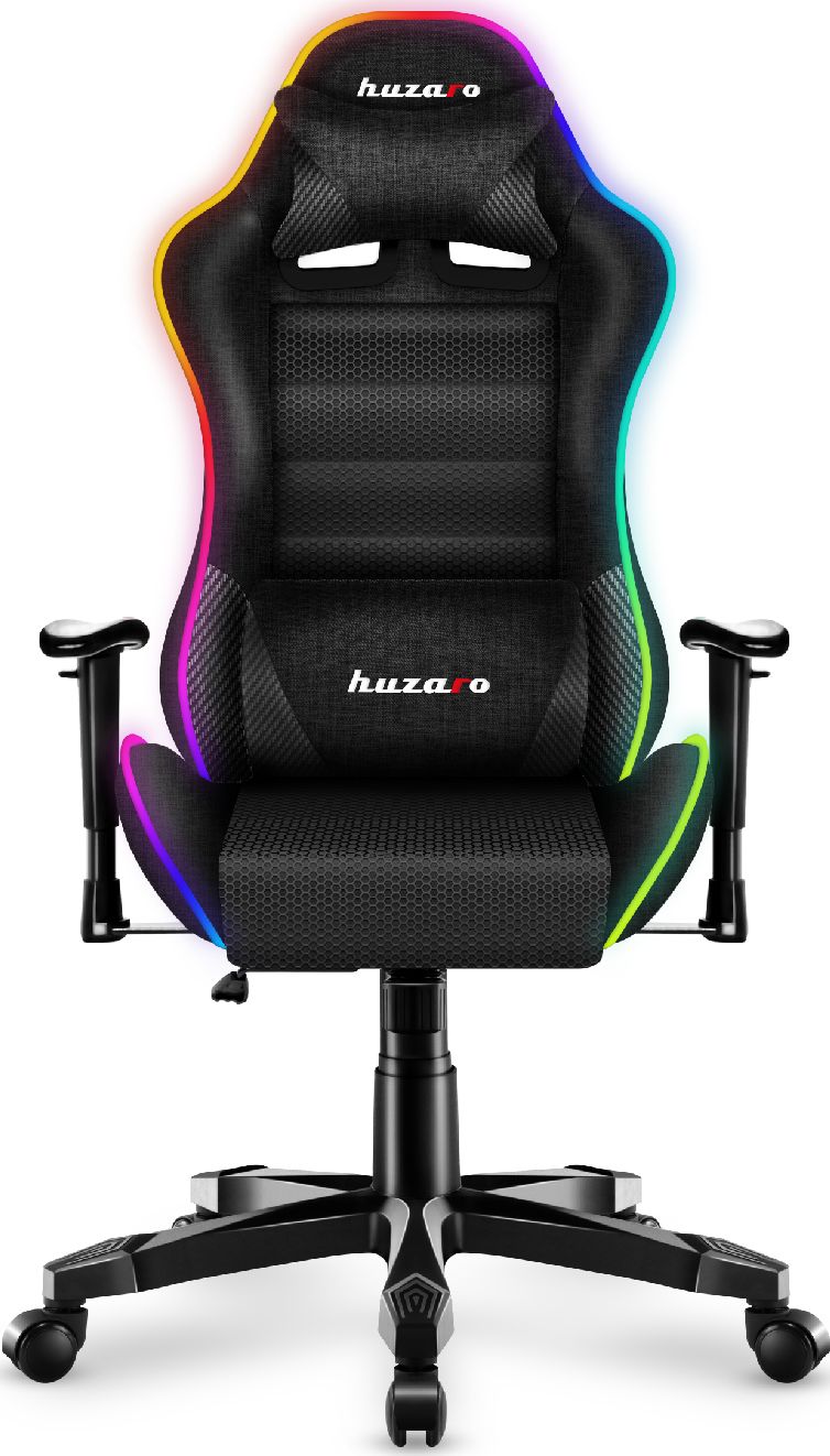 Играчка столче за деца Huzaro Ranger 6.0 RGB Mesh, ергономско, со RGB осветлување, повеќебојно