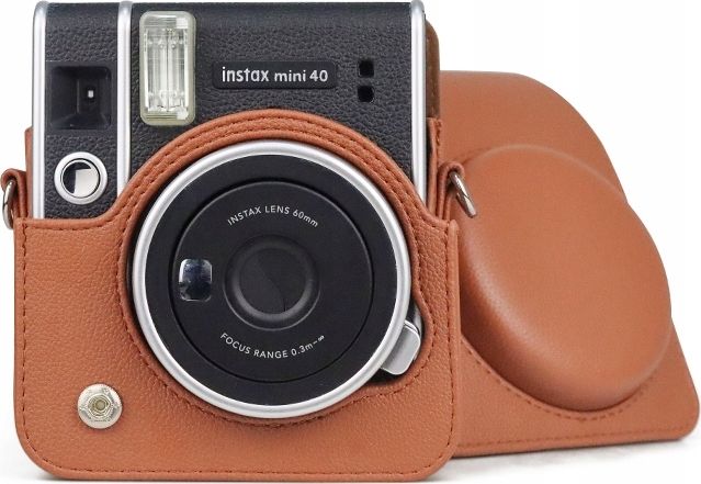 Kuti mbrojtëse LoveInstant për Fujifilm Instax Mini 40, lëkurë eco, kafe