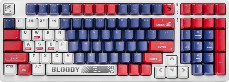 Tastierë mekanike A4TECH Bloody S98, 98 taste, RGB, blu Navy