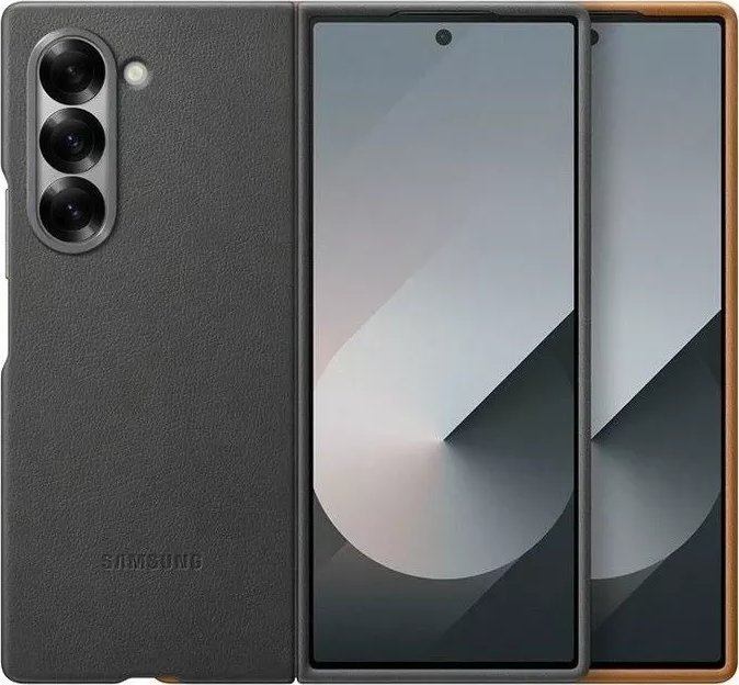 Kopertinë Samsung Faux Leather Kindsuit për Galaxy Z Fold6, ultra e hollë, gri