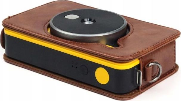 Kuti mbrojtëse LoveInstant për Kodak Mini Shot Combo 2 Retro C210R, lëkurë eko, me rrip, kafe