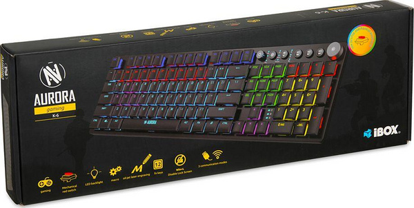 Tastierë IBOX Aurora K-5 RGB (IKGMK5), e zezë