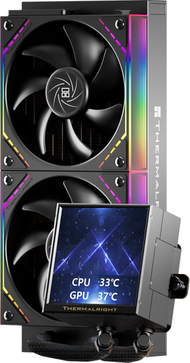 Ftohës uji për CPU Thermalright Peerless Vision 240 ARGB, radiator 240 mm, ekran LCD, i zi