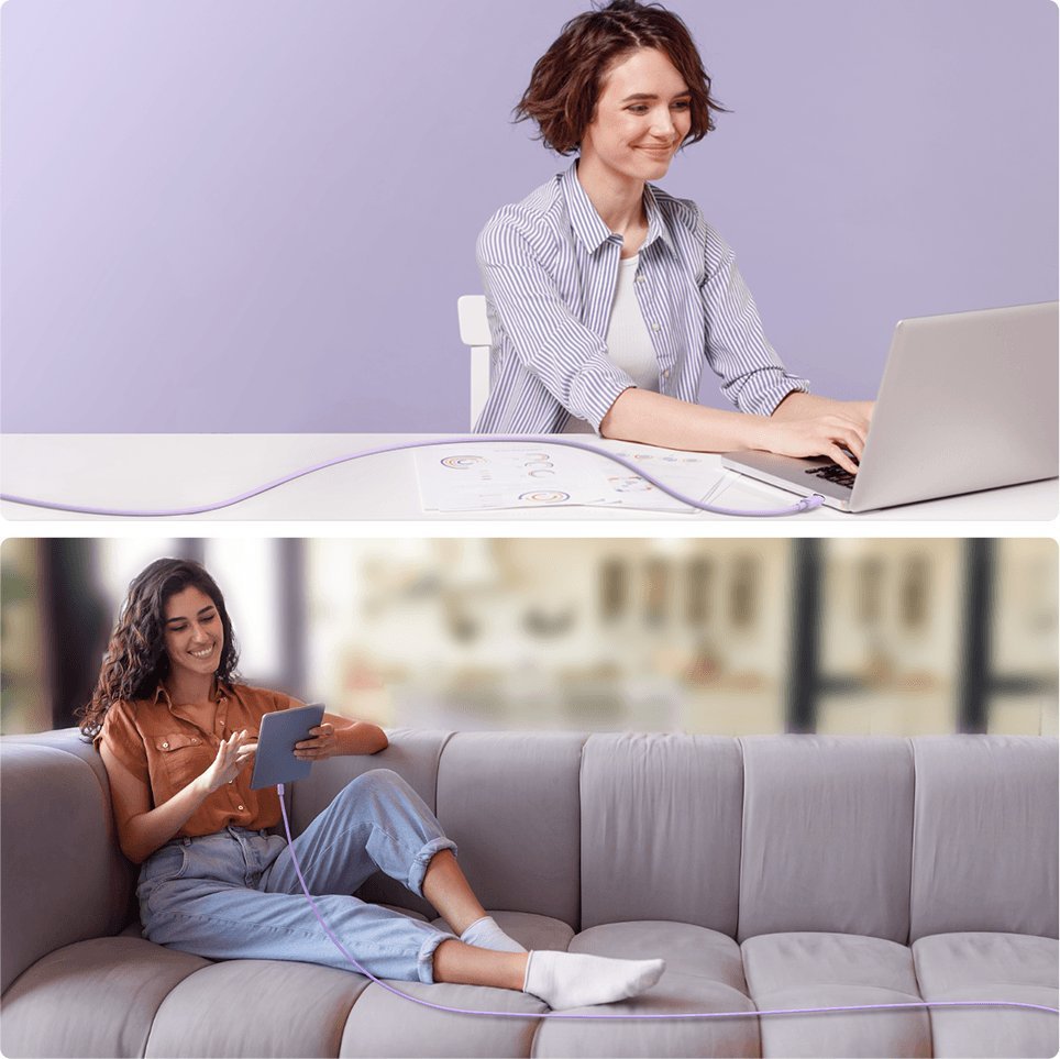 Kabllo USB Joyroom JYR757, USB C në USB C, 1.2m, lejla