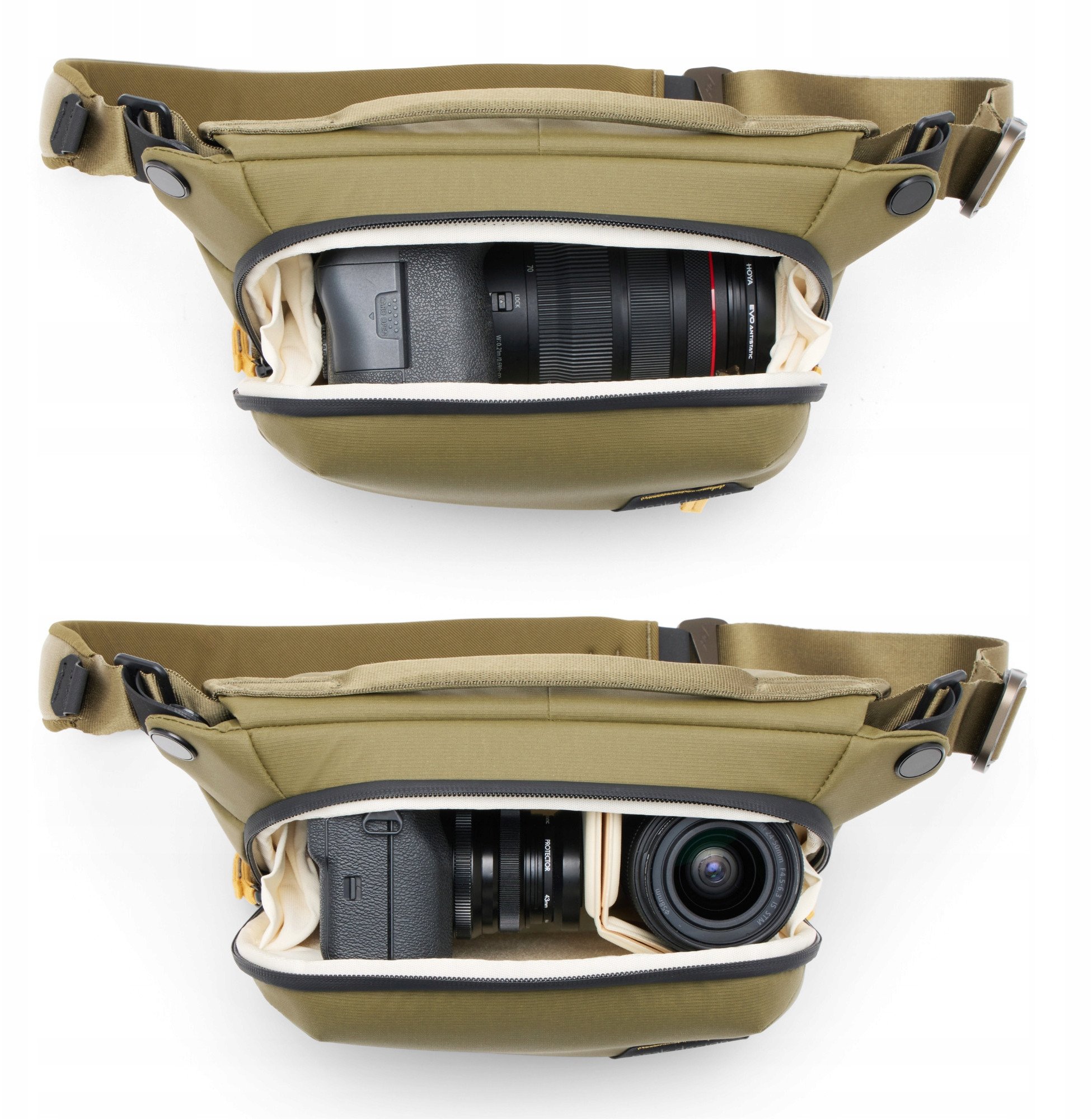 Çantë fotografike Peak Design Everyday Sling 3L, rezistente ndaj motit, Kelp