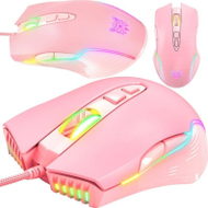 Maus lojërash ONIKUMA, 6400 DPI, 7 butona, LED me kabllo, i zi