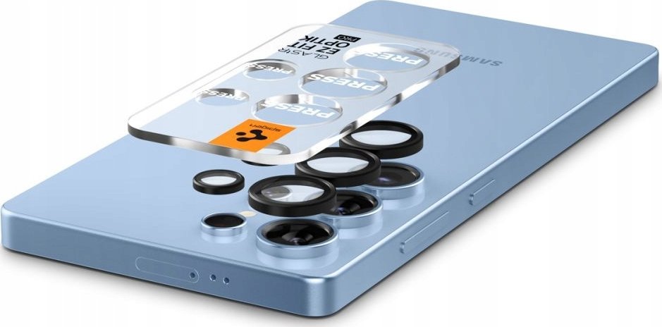 Mbrojtës kamere Spigen Glass TR EZ Fit Optik Pro HD, 2 copë, për Samsung Galaxy S25 Ultra, i zi