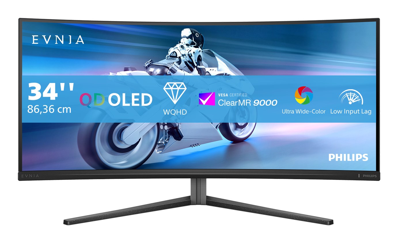 Monitor Philips Evnia 34", UWQHD, 175Hz, QD-OLED, i zi