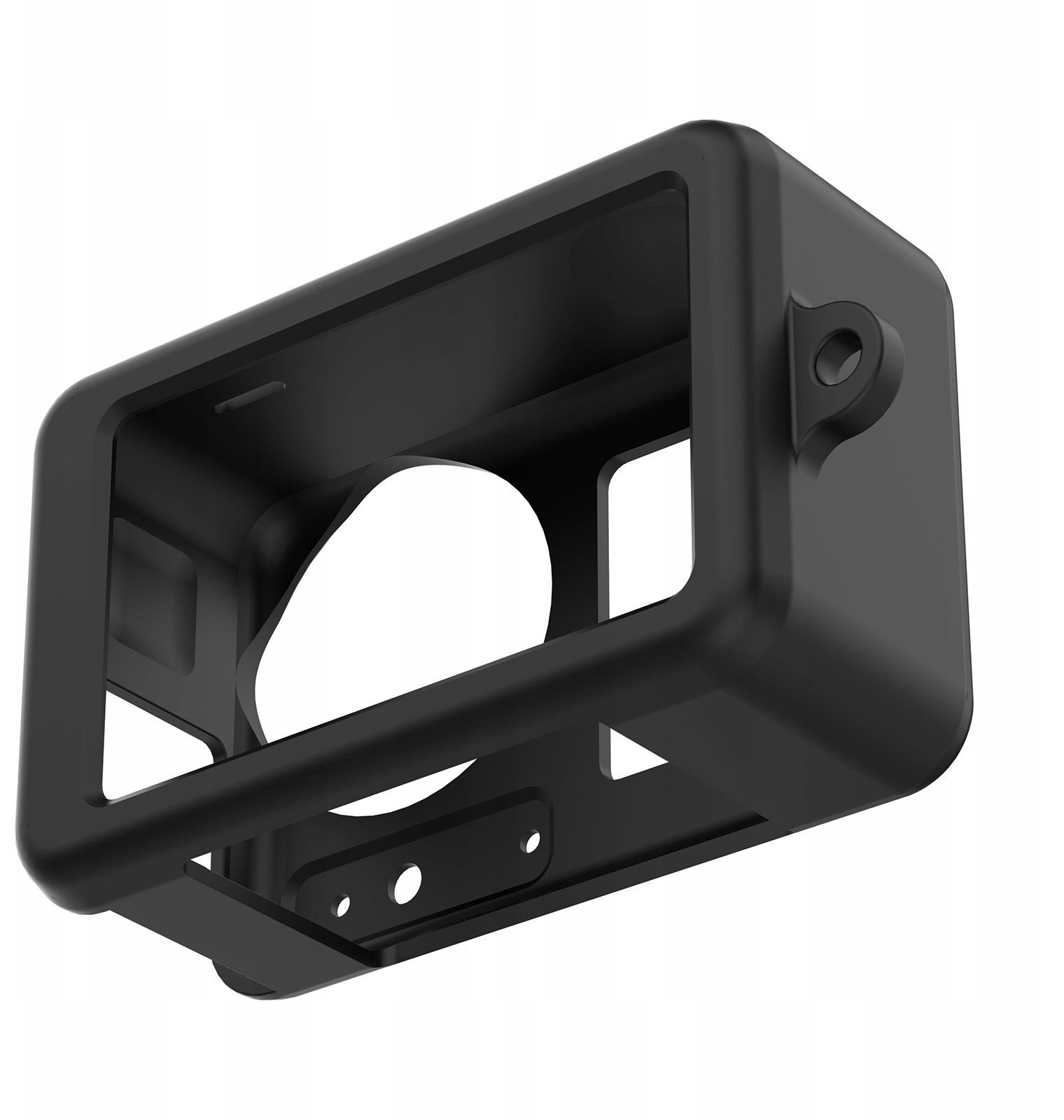 Сет аксесоари Telesin 2.0 за DJI Osmo Action 3, кутија од силикон, капак за леќа од силикон, со носечки ремен, сива