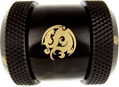 Lidhës këndor ftohje uji BitsPower BP-MBE30DML, 30°, 12mm, i zi mat