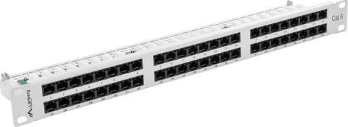 Patch Panel Lanberg 1U, 19", 48x RJ45, Cat.6, сив