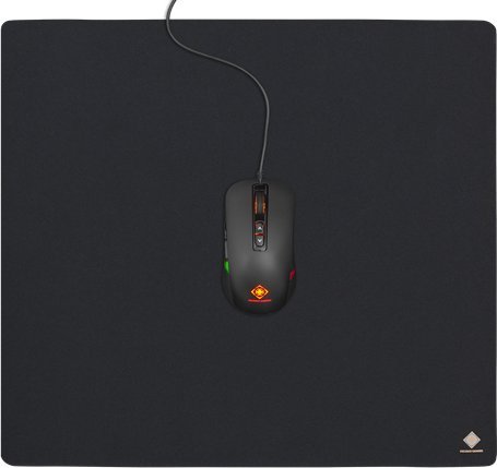 Mousepad gaming DELTACO GAM-063, 45x40 cm, prej pëlhure, i zi