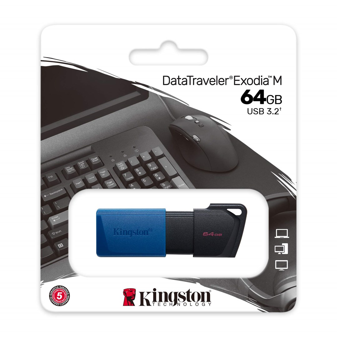 [OUTLET] USB Kingston Exodia, 64GB, e kaltër				