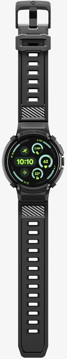 Mbrojtëse ore Spigen Rugged Armor Pro Stand, për Google Pixel Watch 4 41mm, e zezë matte