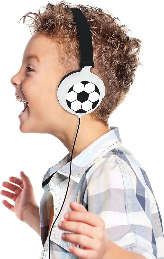 Kufje me kabllo Lexibook Football, stereo, volum i kufizuar 85 dB, shumëngjyrëshe