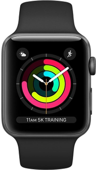 Orë e mençur Apple Watch Series 3, 42mm, e hirtë/ e zezë