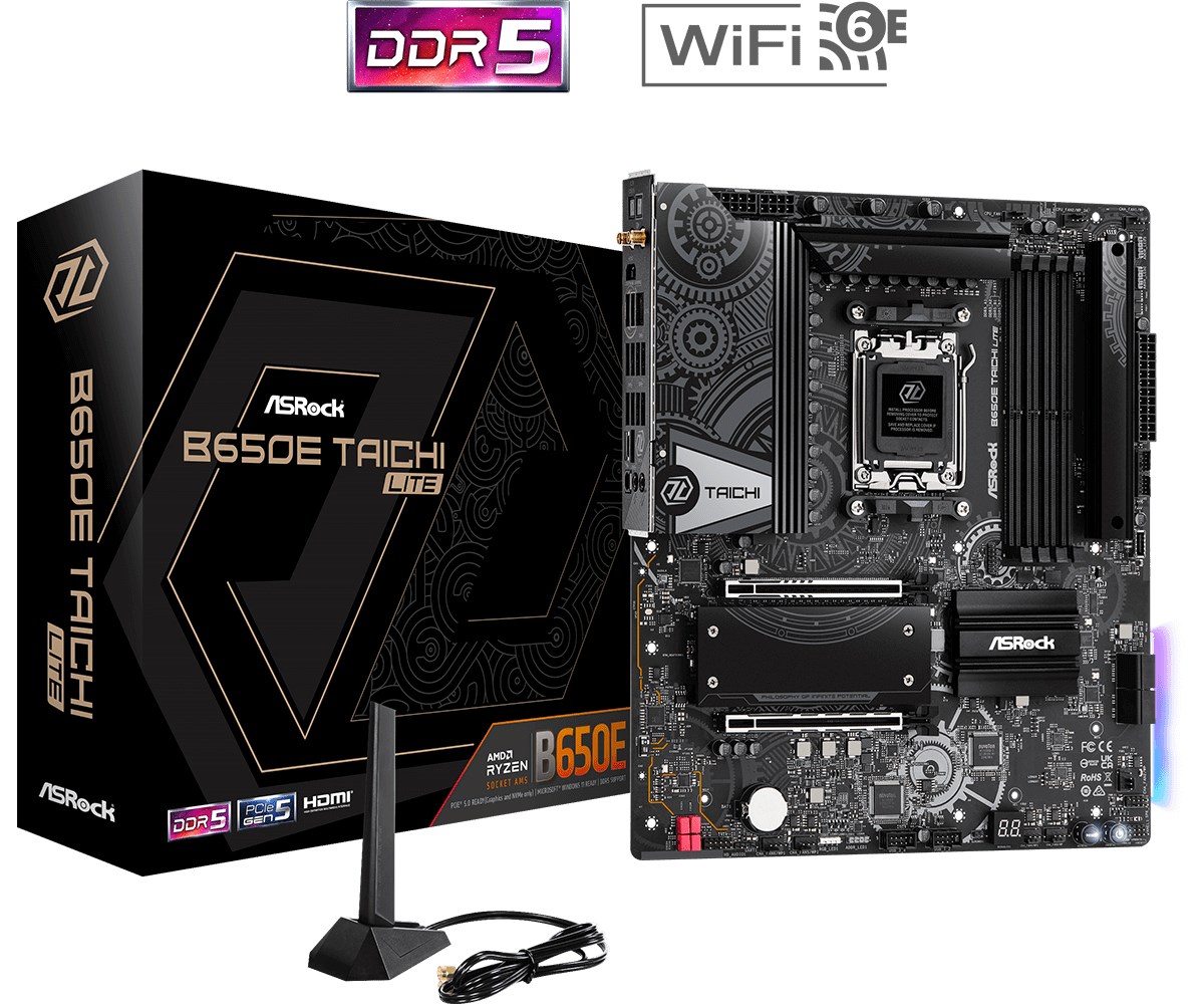 Матична плоча Asrock B650E Taichi Lite AMD B650 Socket AM5 Extended ATX