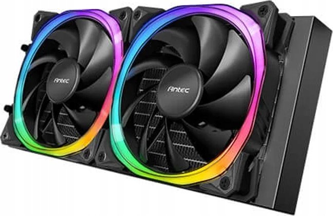 Ладилник за процесор со вода Antec Vortex 240 ARGB, радијатор 240mm, RGB, црн