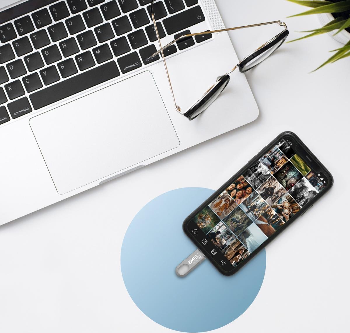 USB flash Emtec D280 Dual, 32GB, USB 3.2, USB C, i zi