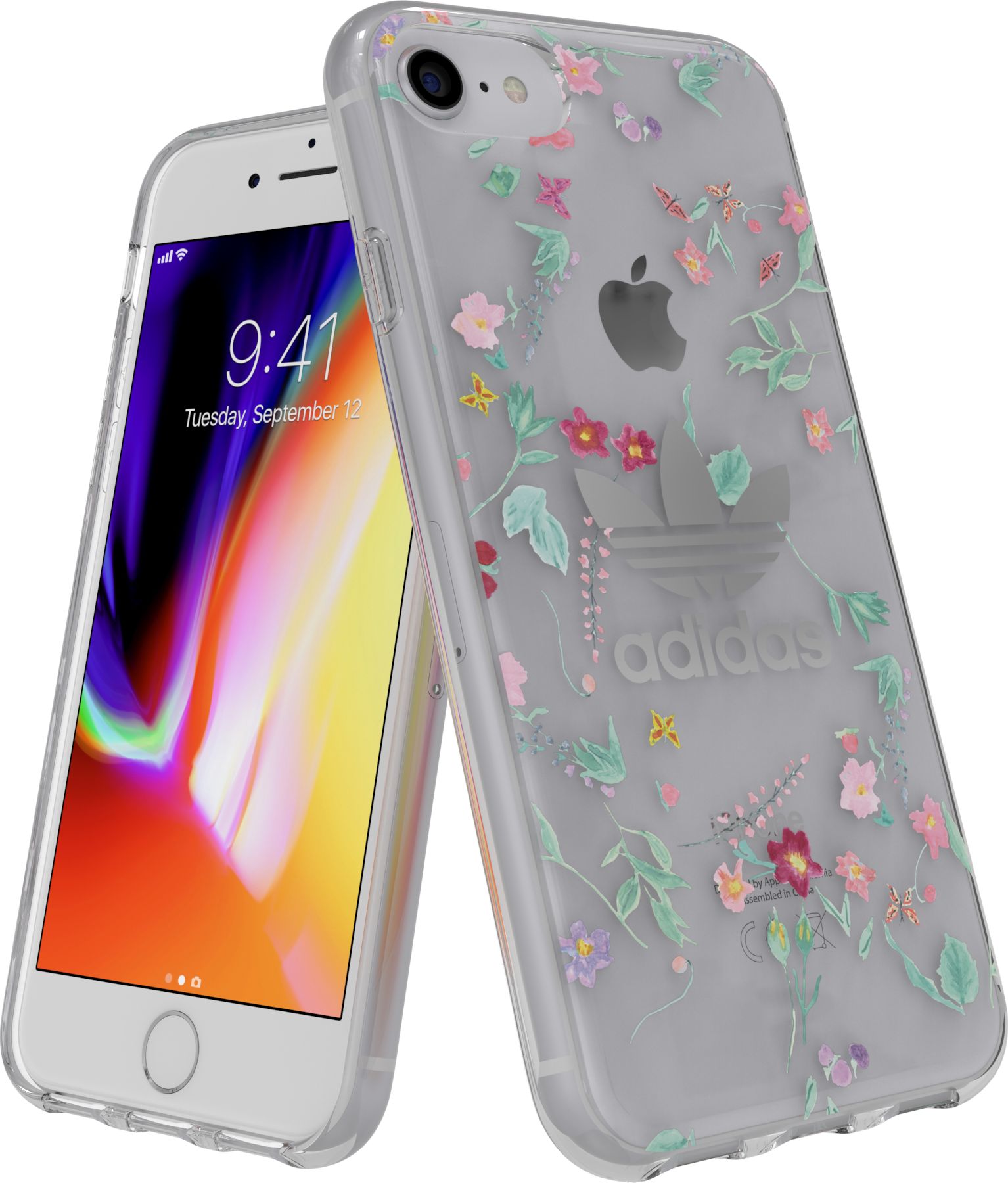 Mbrojtëse Adidas OR Clear Case AOP FW18 për iPhone 6/6S/7/8, transparente