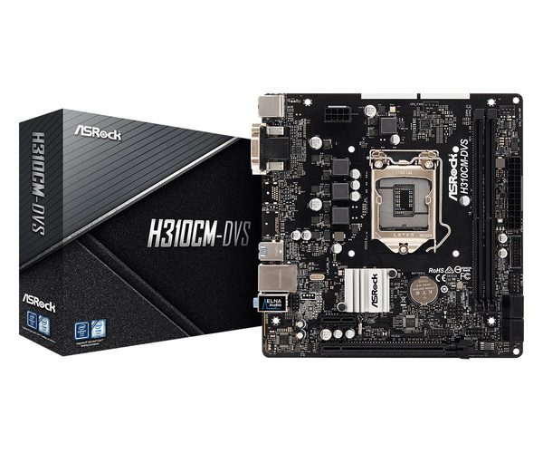 Pllakë amë Asrock H310CM-DVS Intel H310 LGA 1151 (Socket H4) micro ATX