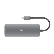 Stacion dokues SPU3C08DOCSR300G, USB-C, 100W, 8 porte, i argjendtë