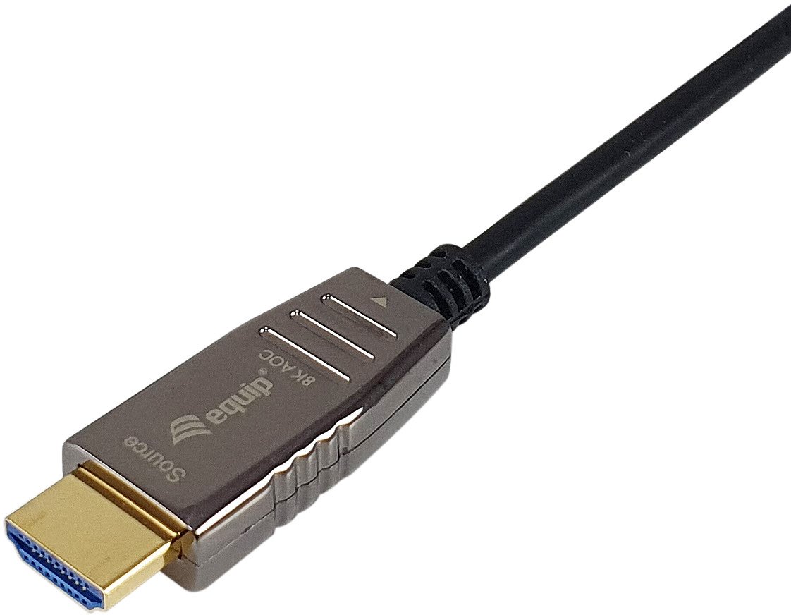 HDMI кабел Equip 2.1 Active Optical, 20 m, 8K 60Hz, црн