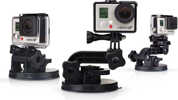 Mbajtëse me vakum GoPro Suction Cup Mount AUCMT-302, për kamera aksioni, e zezë