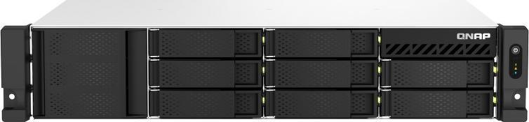 Server skedarësh Qnap TS-873AeU-RP-4G, 8 slote, rack 2U, i zi
