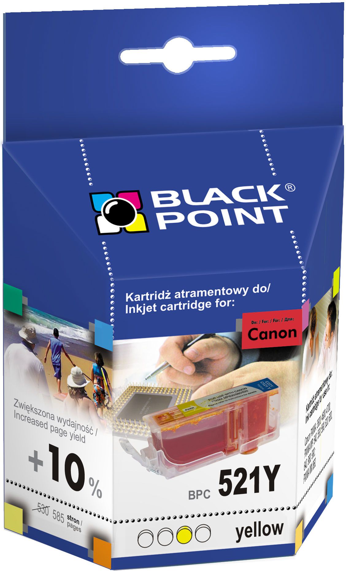 Боја за принтер Black Point BPC521Y / CLI-521Y, жолта