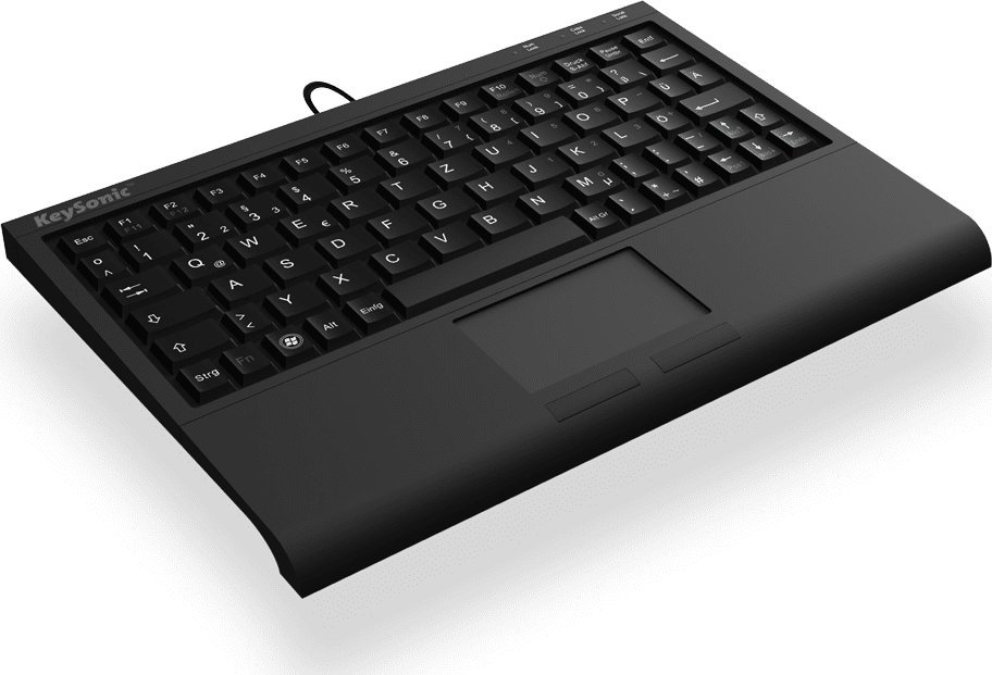 Tastierë KeySonic ACK-3410, USB, layout gjerman QWERTZ, e zezë