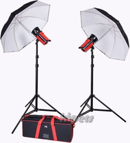 Set ndriçimi flash Aurora Orion 400 Kit 2, 2x200Ws, me stativa dhe çadra, i zi