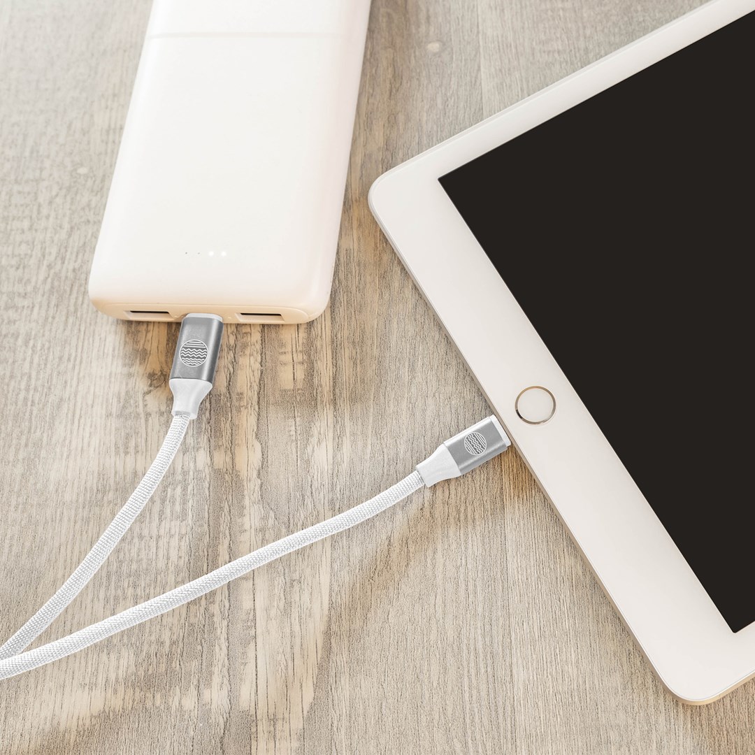 Kabllo Our Pure Planet Lightning/USB-C, 1m, MFI, e bardhë