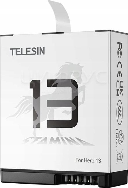Батерија TELESIN Stamina за GoPro Hero 13, зголемен капацитет, перформанси на ниски температури