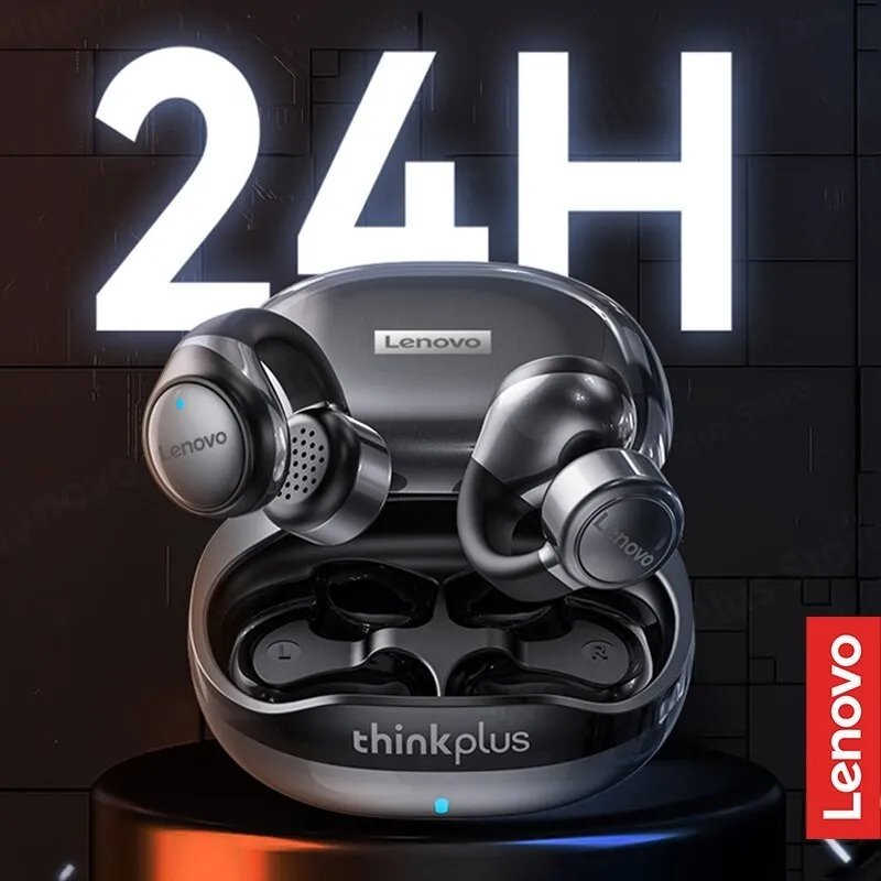 Dëgjuese Lenovo X20 Ear Clip TWS, 6 orë, 10m, me mikrofon, të zeza
