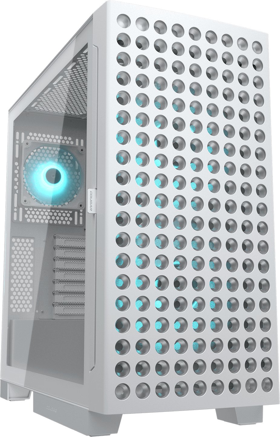 Куќиште за компјутер Cougar Airface Eco RGB, Mid Tower, ATX, бело