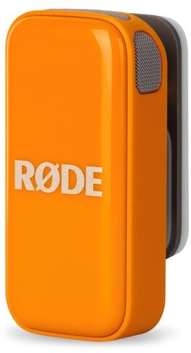 Mikrofon pa tela Røde Wireless Micro, USB C, 21 orë bateri, portokalli