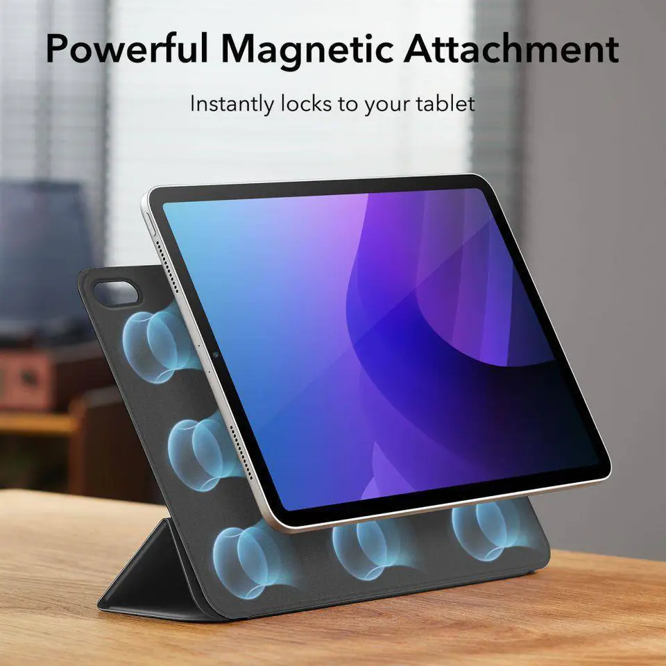 Mbrojtëse ESR Rebound Magnetic Case për iPad 10/11(A16), e zezë