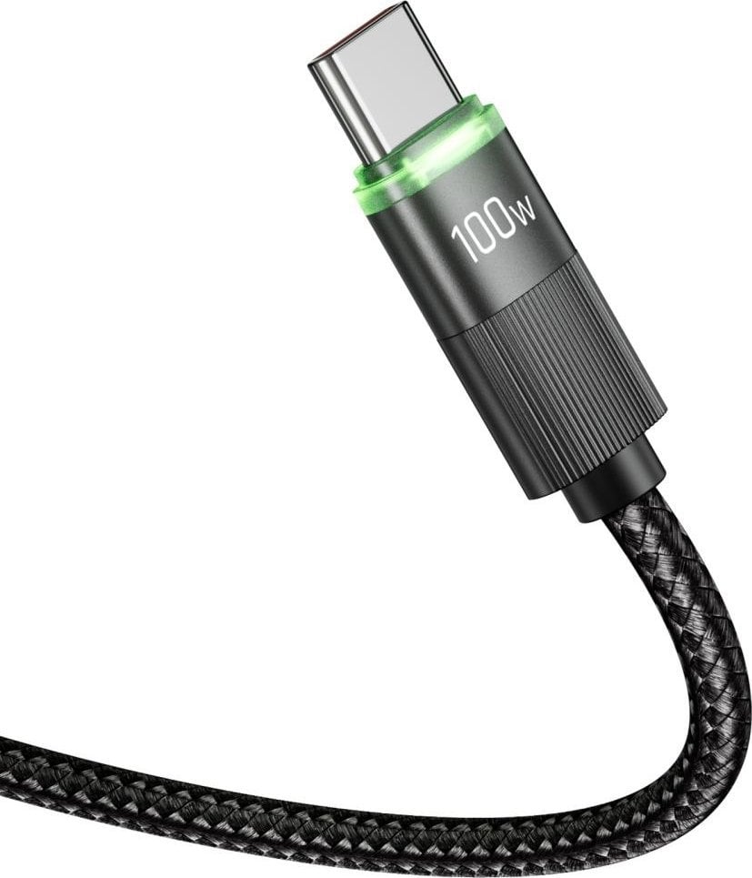 Kabllo USB C Tech-Protect UB20T Ultraboost, PD 100W 5A, 1.8m, e zezë