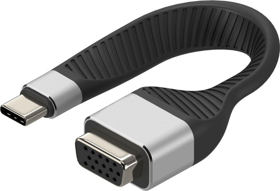 Adaptues video Techly ICOC-USBC-VGA, USB Type C në VGA, 0.12 m, i bardhë