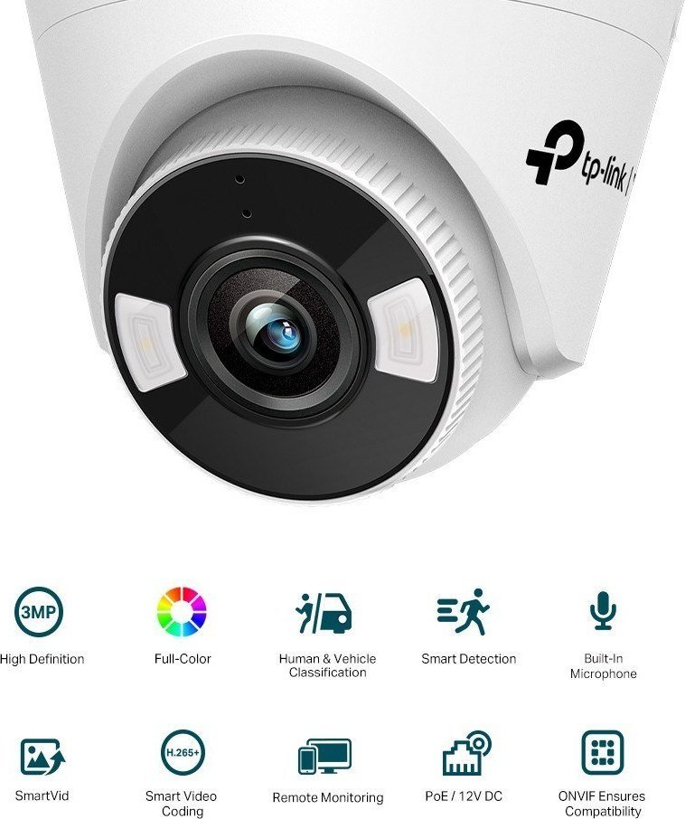 Kamerë IP TP-Link VIGI C430, 3MP, 2.8mm, e bardhë