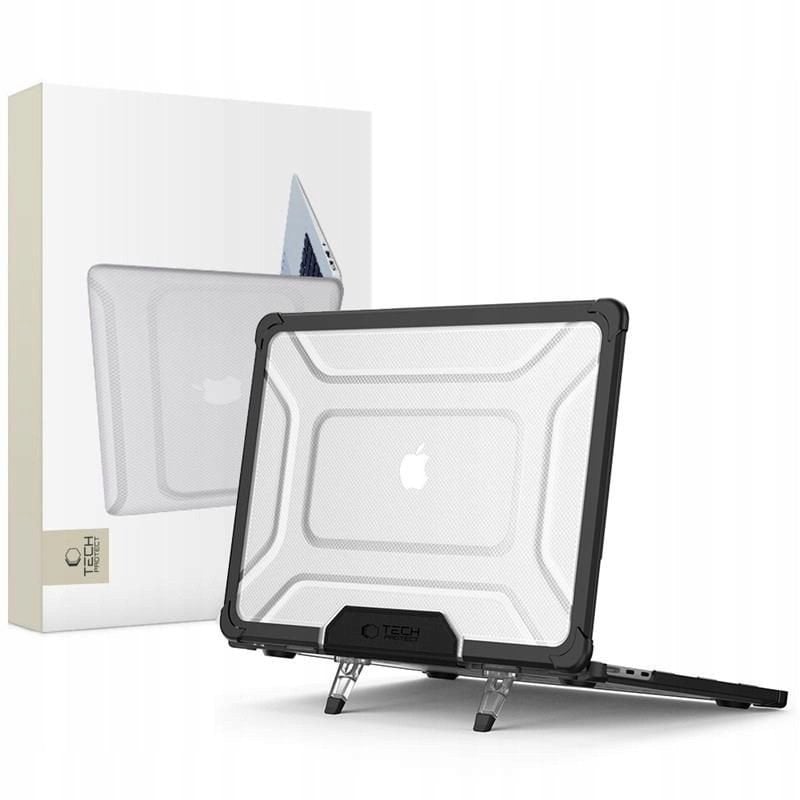Kuti mbrojtëse Tech-Protect SmartShell Pro për MacBook Air 13.6", seri M2 M3 M4, e zezë transparente