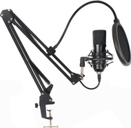 Mikrofon kondensator ART AC-03, USB, me boom dhe POP filter, i zi
