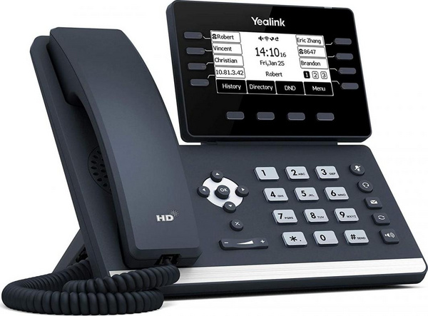 Telefoni fiks Yealink T53, ekran 3.7", BT përmes USB, gri