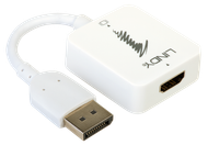 Përshtatës Lindy DisplayPort - HDMI (38146), i bardhë