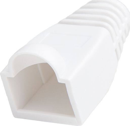 Kapotë mbrojtëse për RJ45 Unitek, 6 mm, set 100 copë, e bardhë