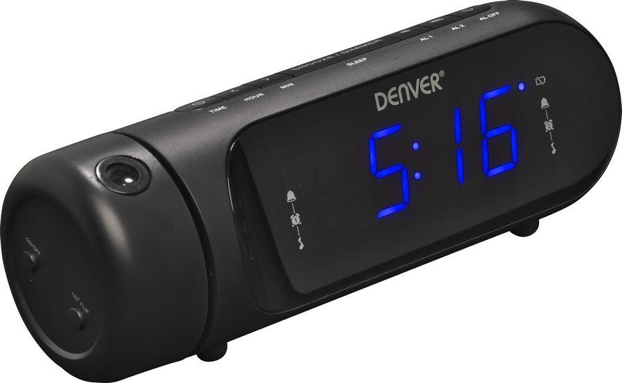 Radio orë Denver CPR-700, ekran LED, digjitale, e zezë