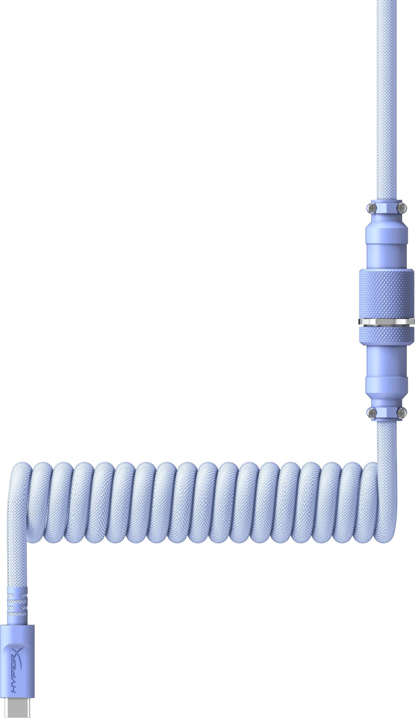 Kabllo USB-C për tastierë HyperX Coiled, USB-A në USB-C, 5-pin aviator, vjollcë e çelët