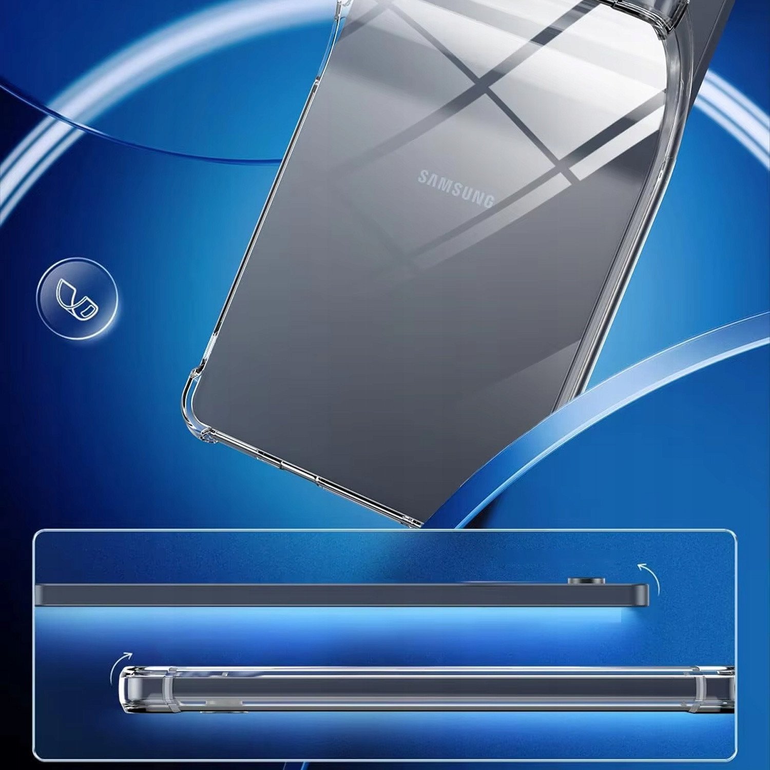 TPU заштитна маска за таблет Samsung Galaxy Tab A9+ 11" 2023, транспарентна